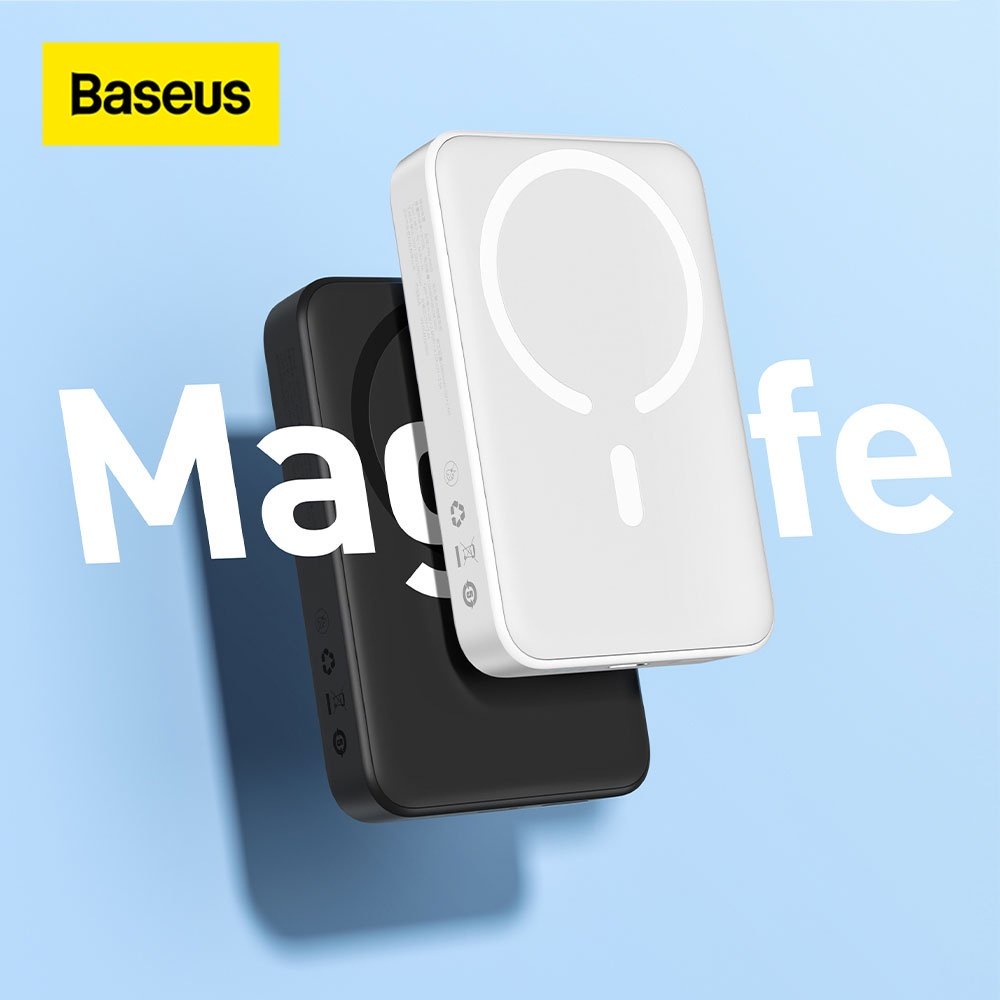 Pin sạc dự phòng nam châm Baseus tích hợp sạc không dây dung lượng 6000mah 1000mah dùng cho iphone 14 13 12promax ..