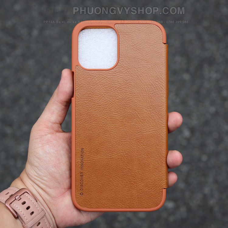 Bao da Nillkin Qin Leather iPhone 12/ 12 Pro Max – có ngăn đựng thẻ
