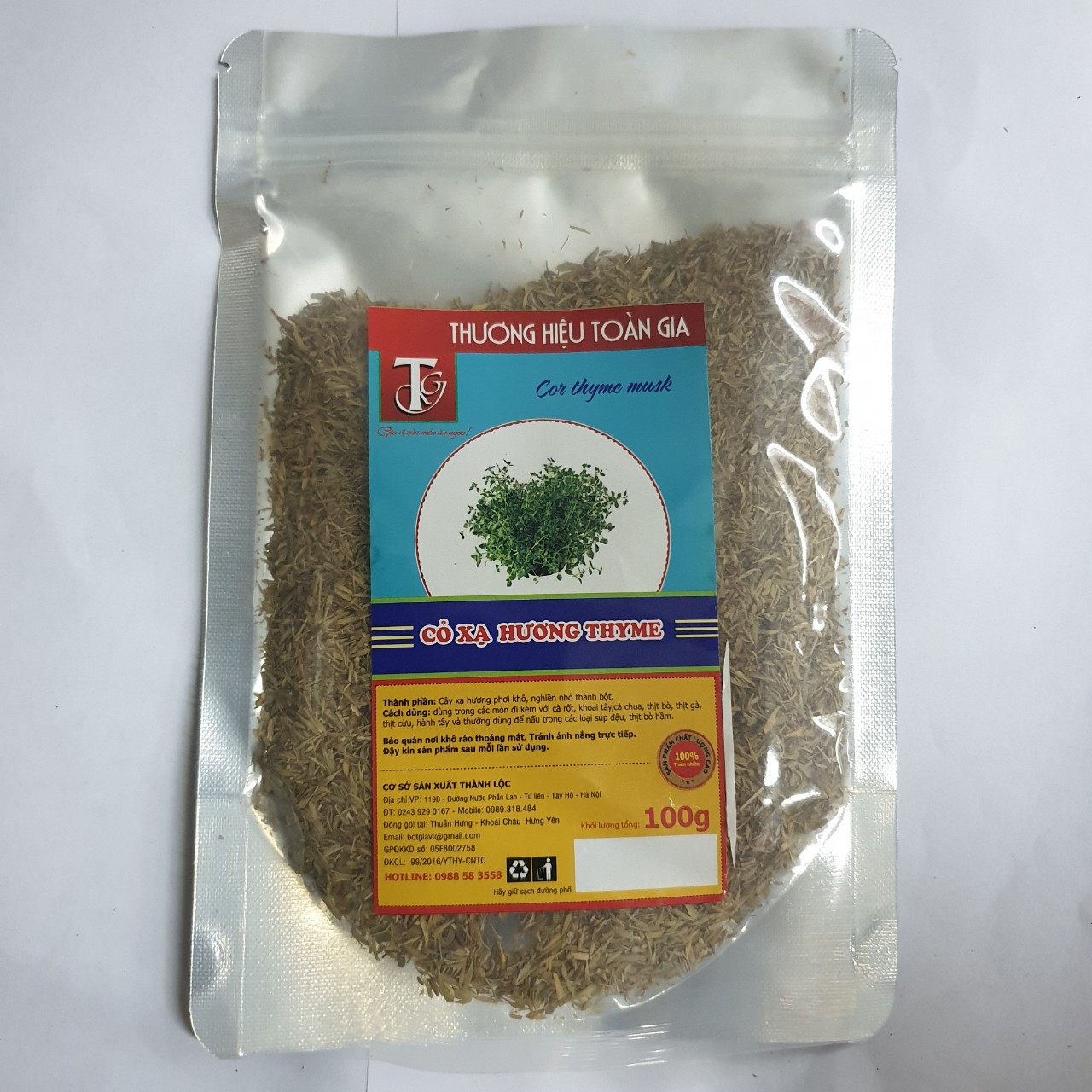 Cỏ xạ hương Thyme gói 100g - gia vị cho món ăn ngon