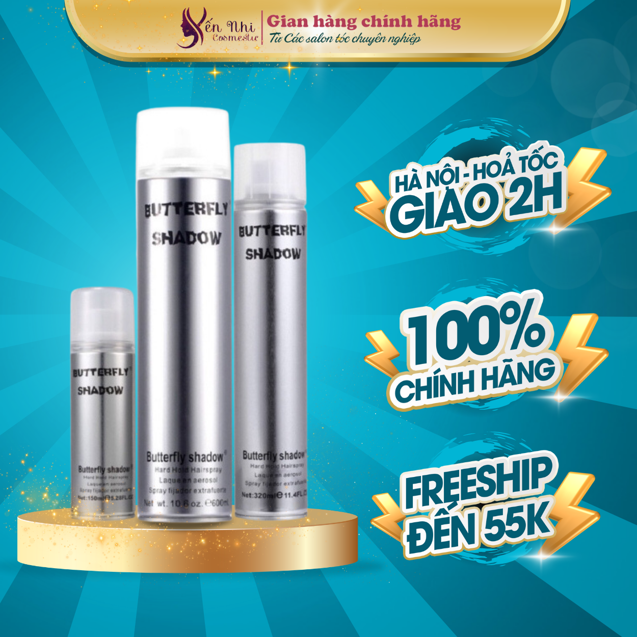 gôm xịt tóc Butterfly Shadow keo xịt giữ nếp tóc Butterfly Shadow gôm xịt tóc nữ 120ml, 320ml, 600ml, Mỹ phẩm tóc yến nhi