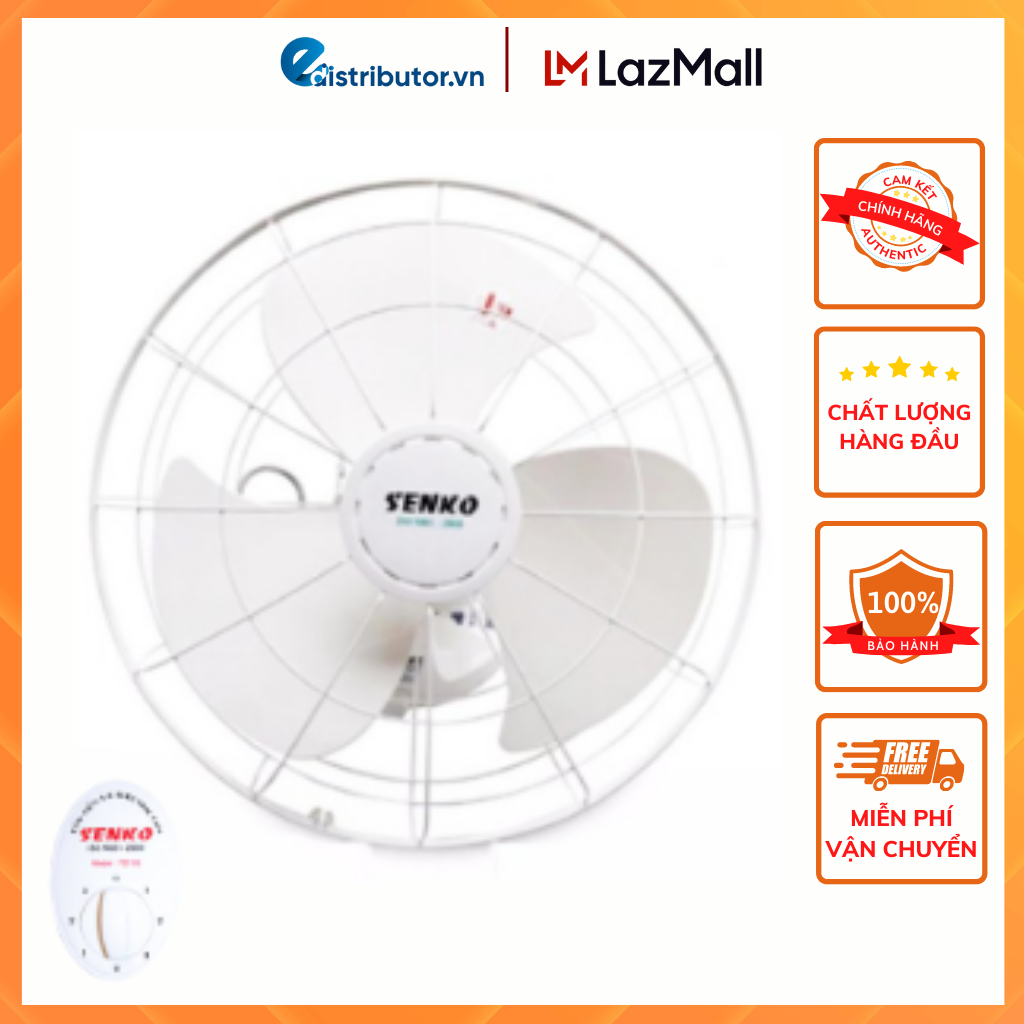 Quạt trần đảo 3 cánh senko td105 - công suất 47w - tiết kiệm điện - màu trắng - hàng chính hãng - bảo hành 24 tháng