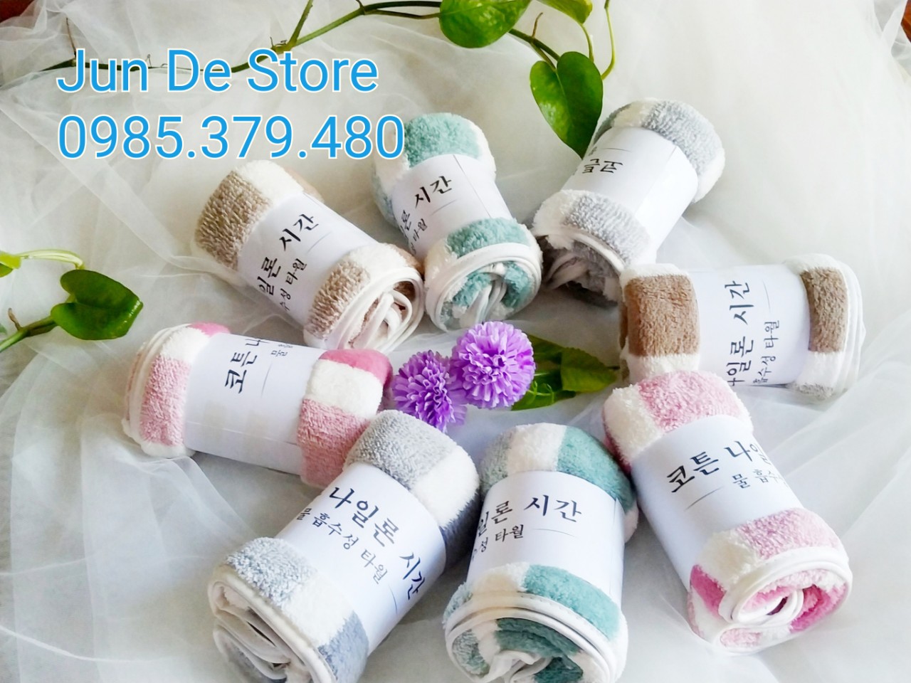 Khăn mặt 30x50 lông cừu chuyển màu xuất Hàn.