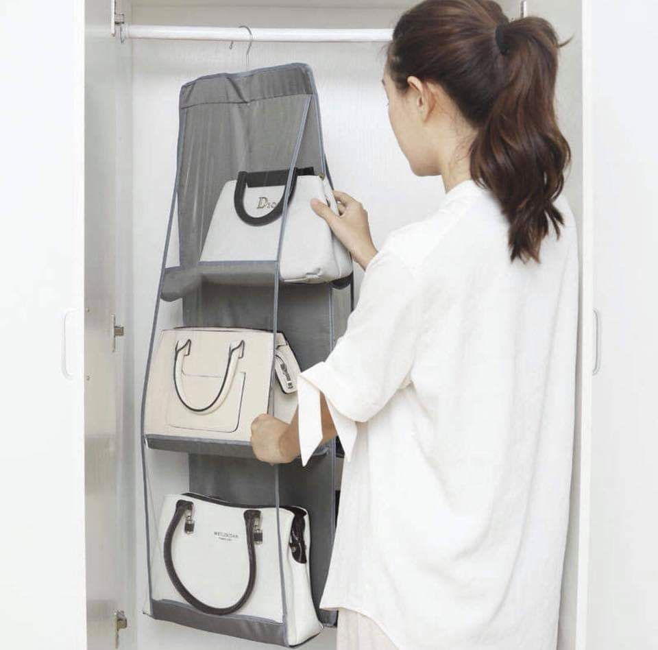 [HCM]TÚI TREO BẢO VỆ TÚI XÁCH VẬT DỤNG CÁ NHÂN CÓ MÓC TREO CHỊU LỰC SIÊU TỐT - TÚI TREO BẢO VỆ VỚI THIẾT KẾ 6 NGĂN THÔNG MINH