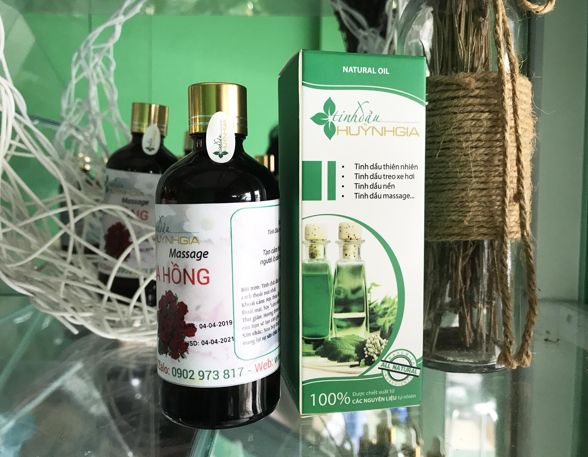 Tinh dầu massage hoa hồng dầu massage yoni chai 100ml