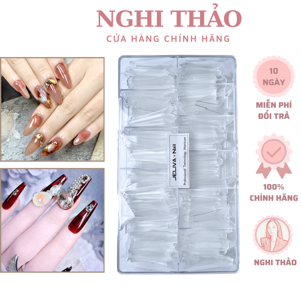 Móng tip nối đủ size jeliva hộp 500 móng