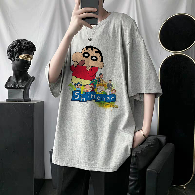 Áo thun nam tay lỡ in hình gia đình cậu bé Shin Chan cực hot - ATTL406