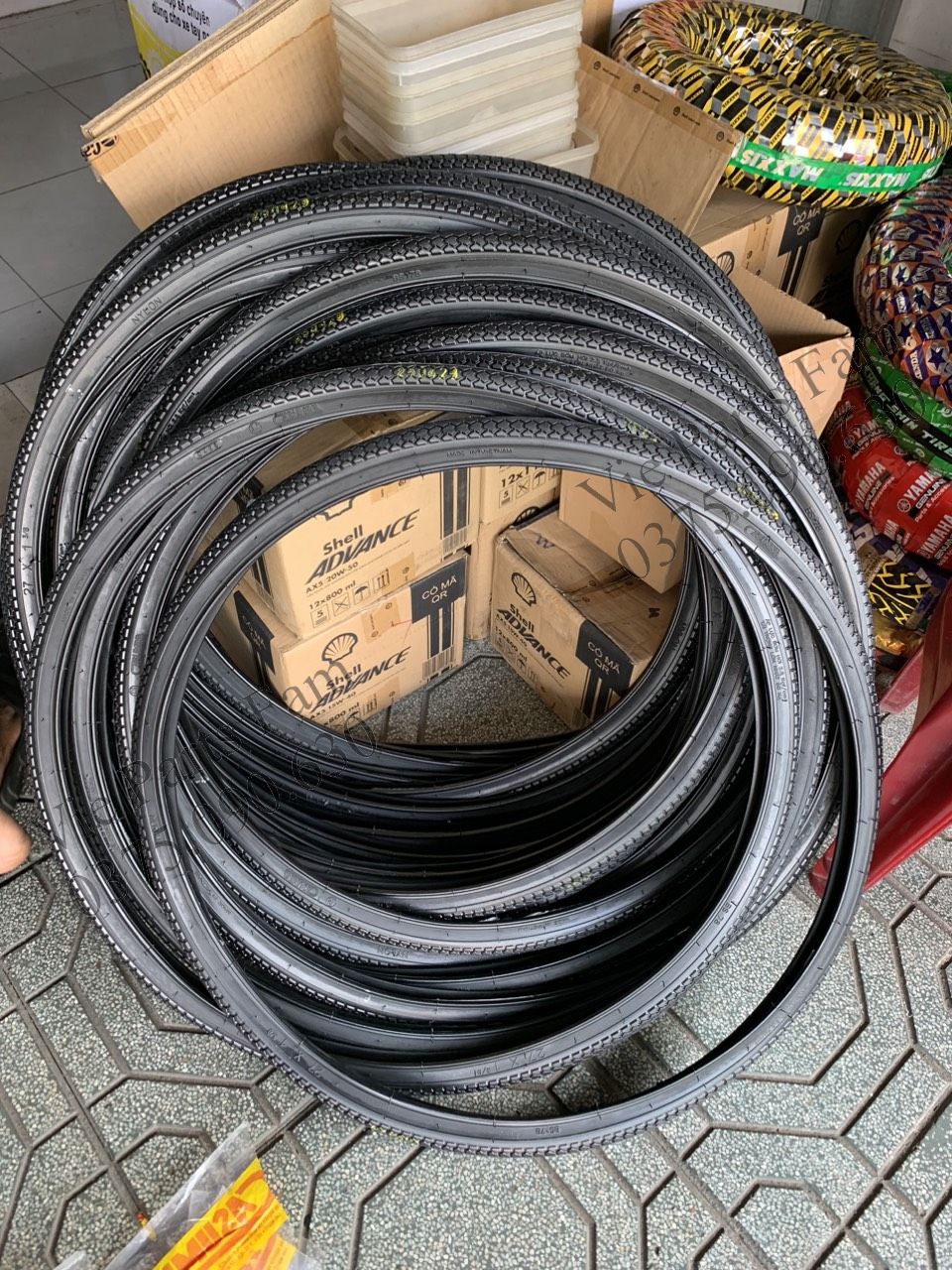 Vỏ xe đạp caosumina 27x1 3/8 cho xe đạp phổ thông, lốp xe đạp 27x1 3/8