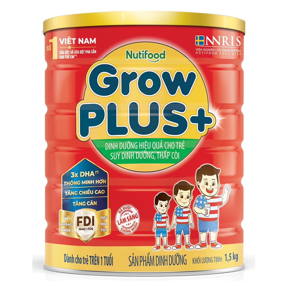 Sữa nutifood grow plus đỏ 1,5kg hsd 2025