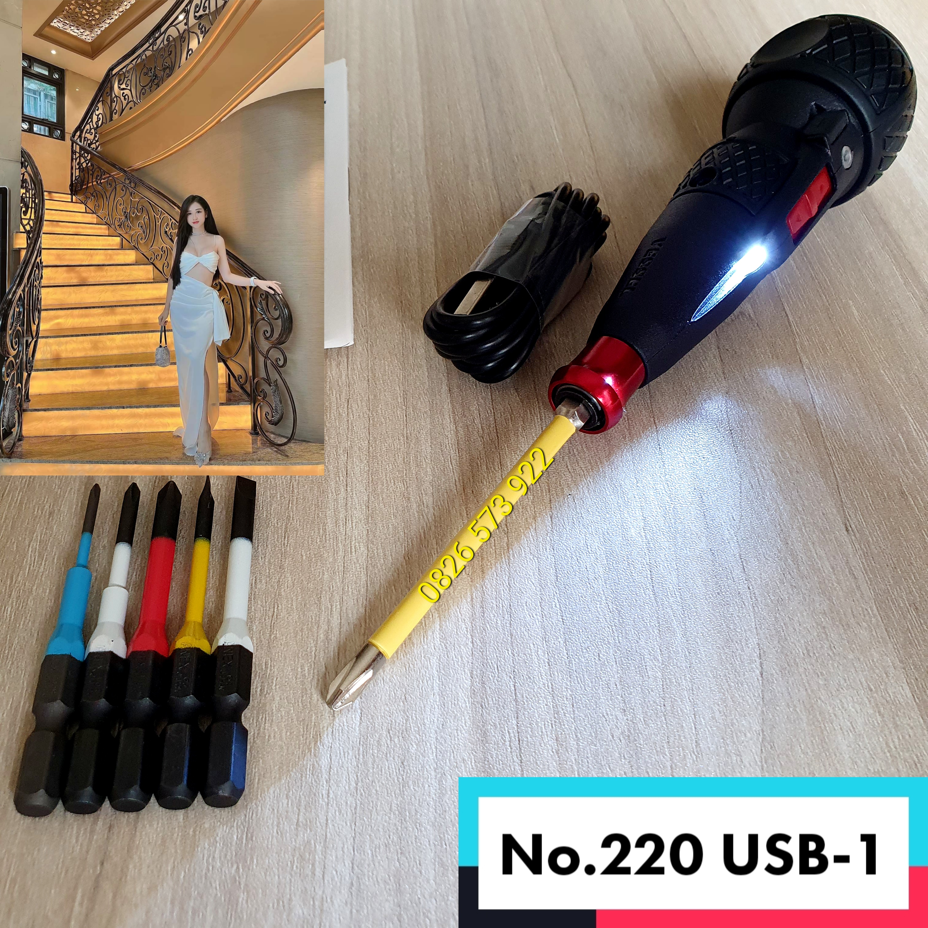 Tô vít điện vessel no.220usb-1 made in japan
