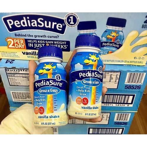Lốc 6 Chai Sữa Sữa Pediasure Nước Hương Vani Grow and Gain Vanilla Của Mỹ