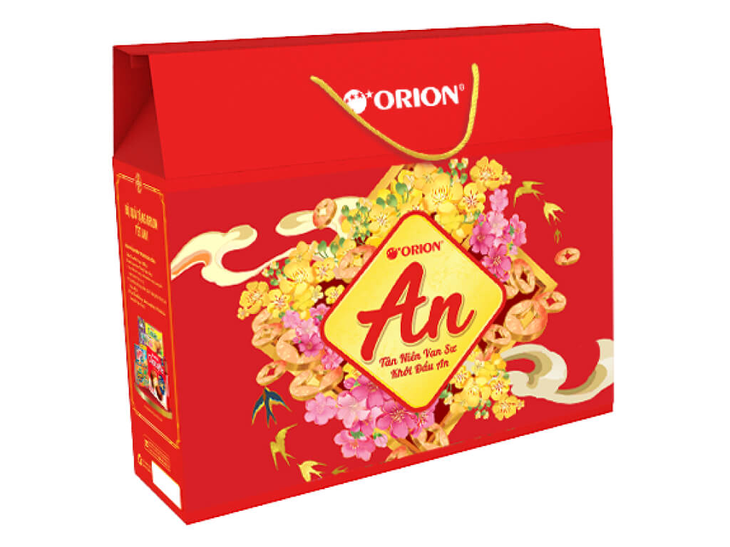 TẾT -  BÁNH QUY Bộ quà Tết Orion An Phúc 3 858.4g