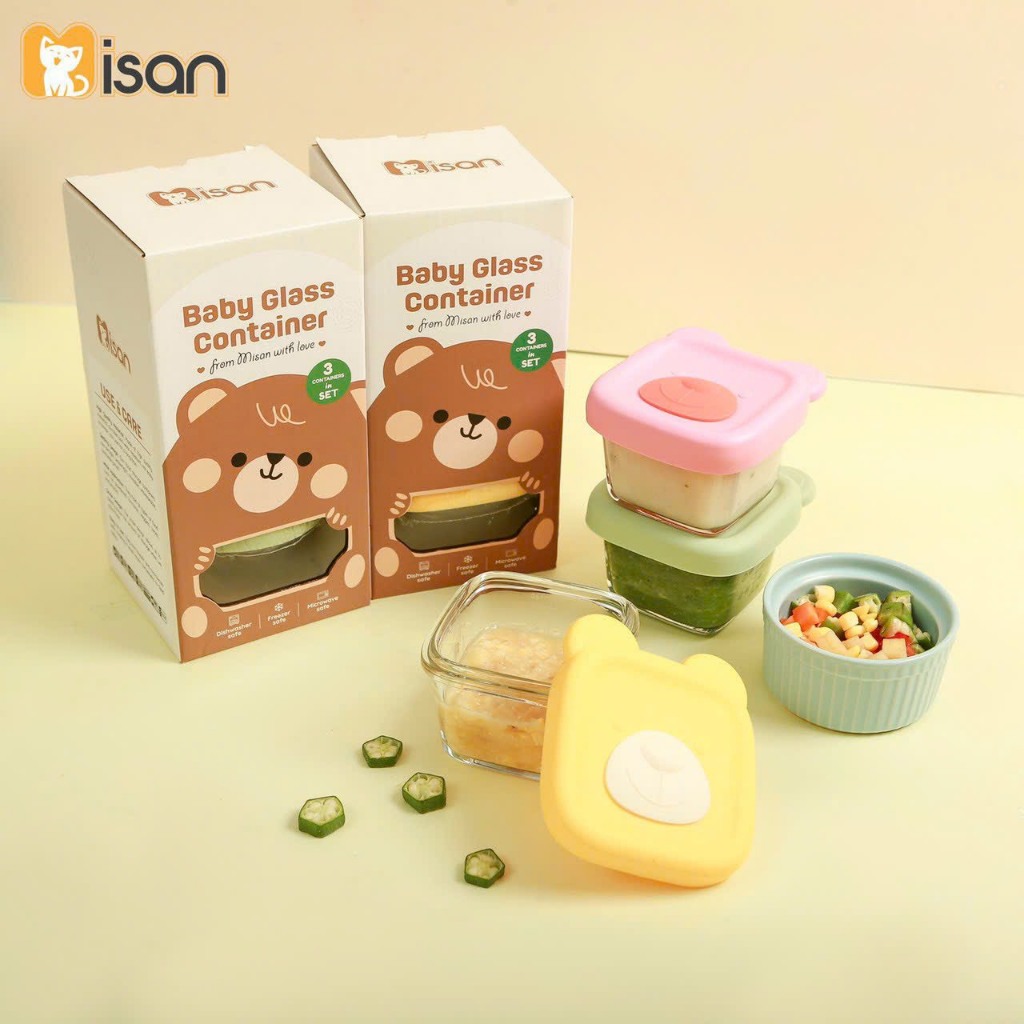 Hộp trữ đông thuỷ tinh, Cốc, Bát thủy tinh đựng đồ ăn dặm cho bé