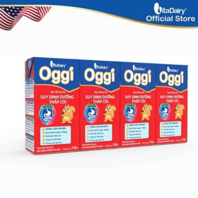 Thùng 48 hộp sữa oggi pha sẵn 110ml