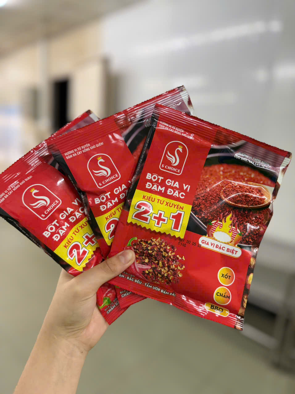 Bột Ớt 1+2 gói 100gr Dùng Ướp Đồ Nướng BBQ cay tê