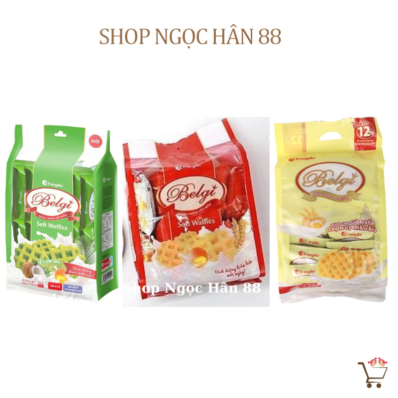 Bánh Trứng mềm và bánh trứng giòn Belgi 250g thơm ngon Date mới