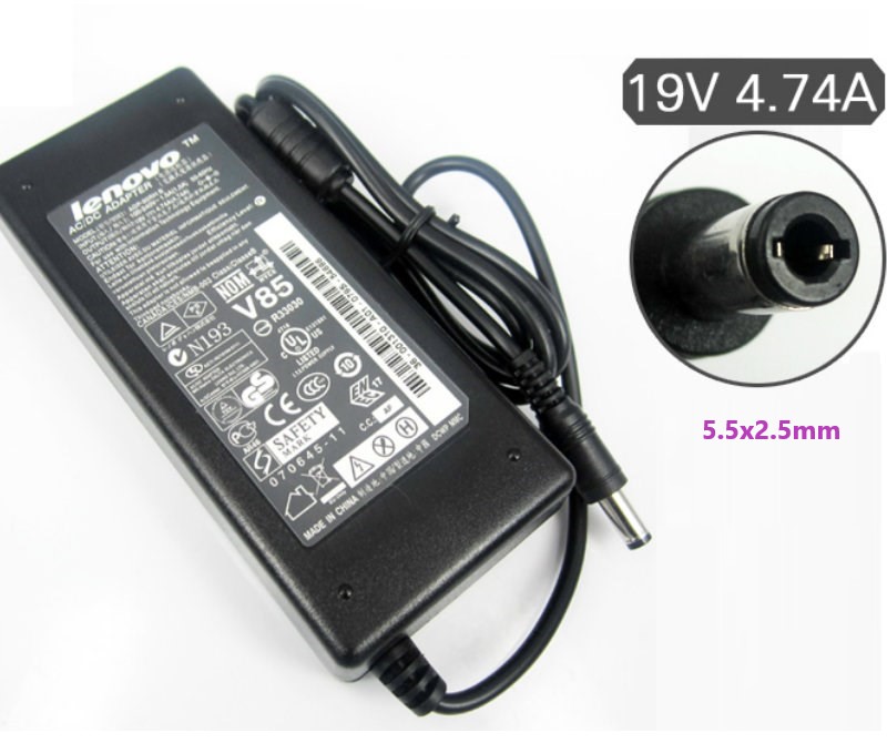 Sạc laptop lenovo 19v - 4.74a tặng kèm dây nguồn