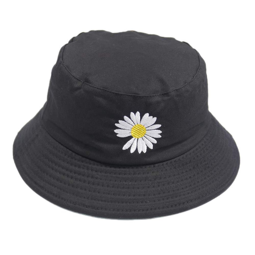 [Nhiều màu] Nón tai bèo hoa cúc họa mi rơi cánh, vành xụp chống nắng tốt, vải cotton mềm mại, thoáng mát