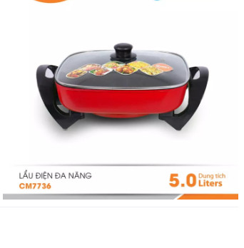Chảo lẩu điện đa năng - 5l - hàng chính hãng