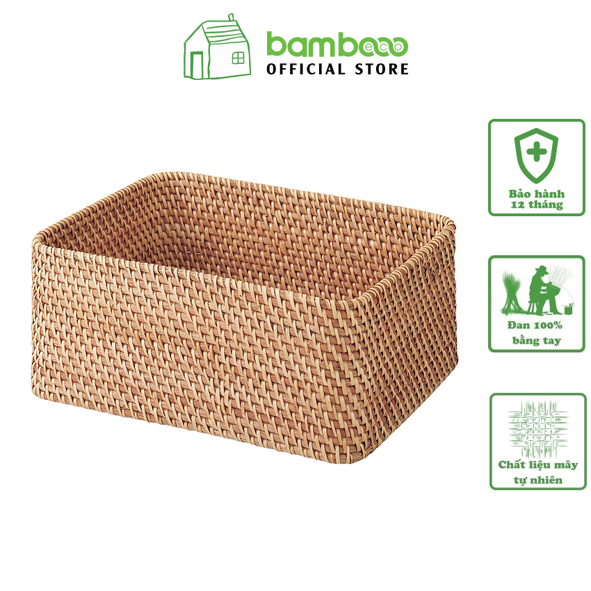 Rổ đựng đồ đa năng Bambooo Eco sọt đựng mây tre đan