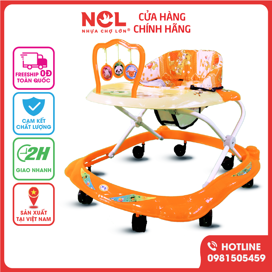 Xe Tập Đi Nhựa Chợ Lớn L3 Con Ếch (Không nhạc) Dành Cho Bé Từ 6 - 12 Tháng - M1491A-XTĐ