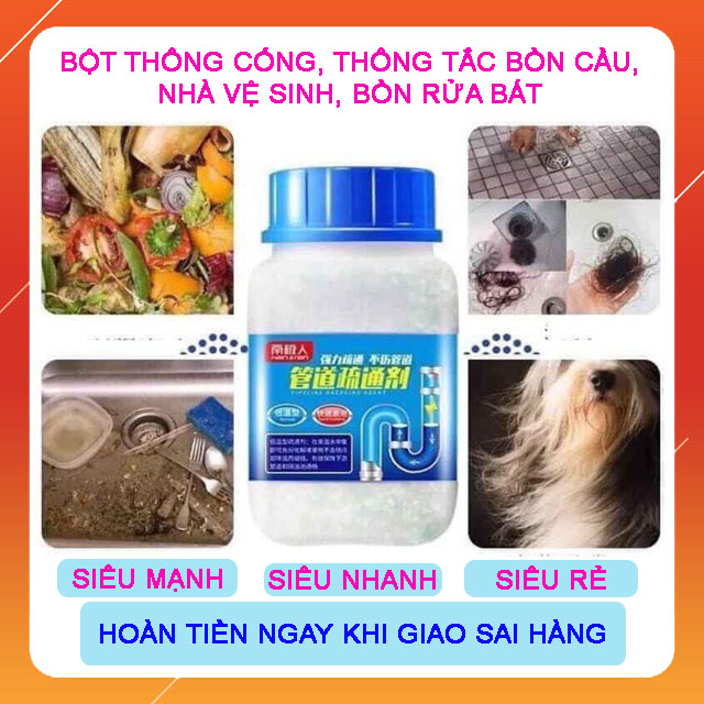 Bột thông cống siêu mạnh - thông tắc bồn cầu - thông ống thoát nước - bột thông tắc cống - men xử lý bể phốt - thông cống cực mạnh - bột phân hủy hầm cầu - thông bồn rửa chén - bột thông bồn rửa mặt - seashop9x