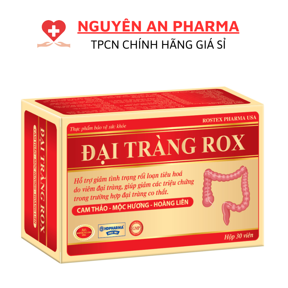 Viên uống ĐẠI TRÀNG ROX thảo dược giảm viêm đại tràng,rối loạn tiêu hóa, co thắt đại tràng - 30 Viên