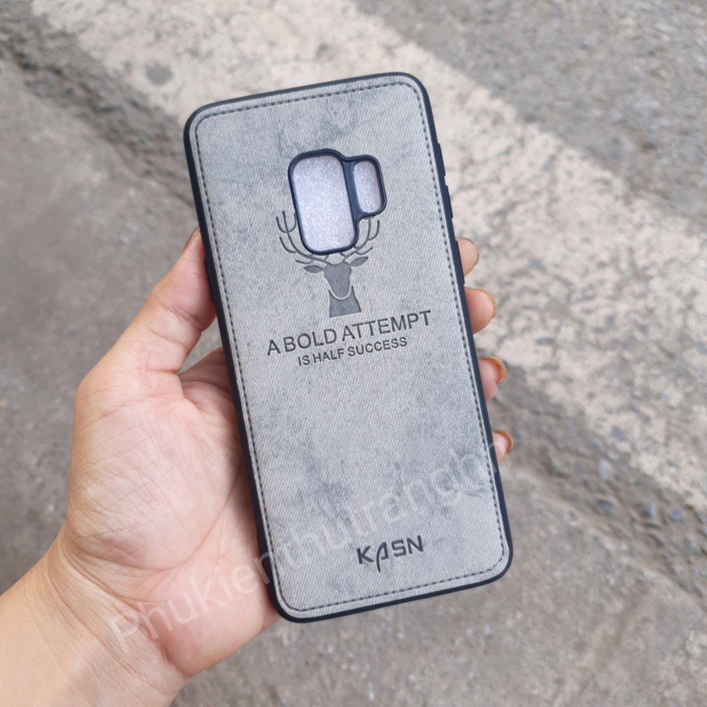 Ốp giả da hươu samsung s9 - 3 màu đen/ xám/ nâu