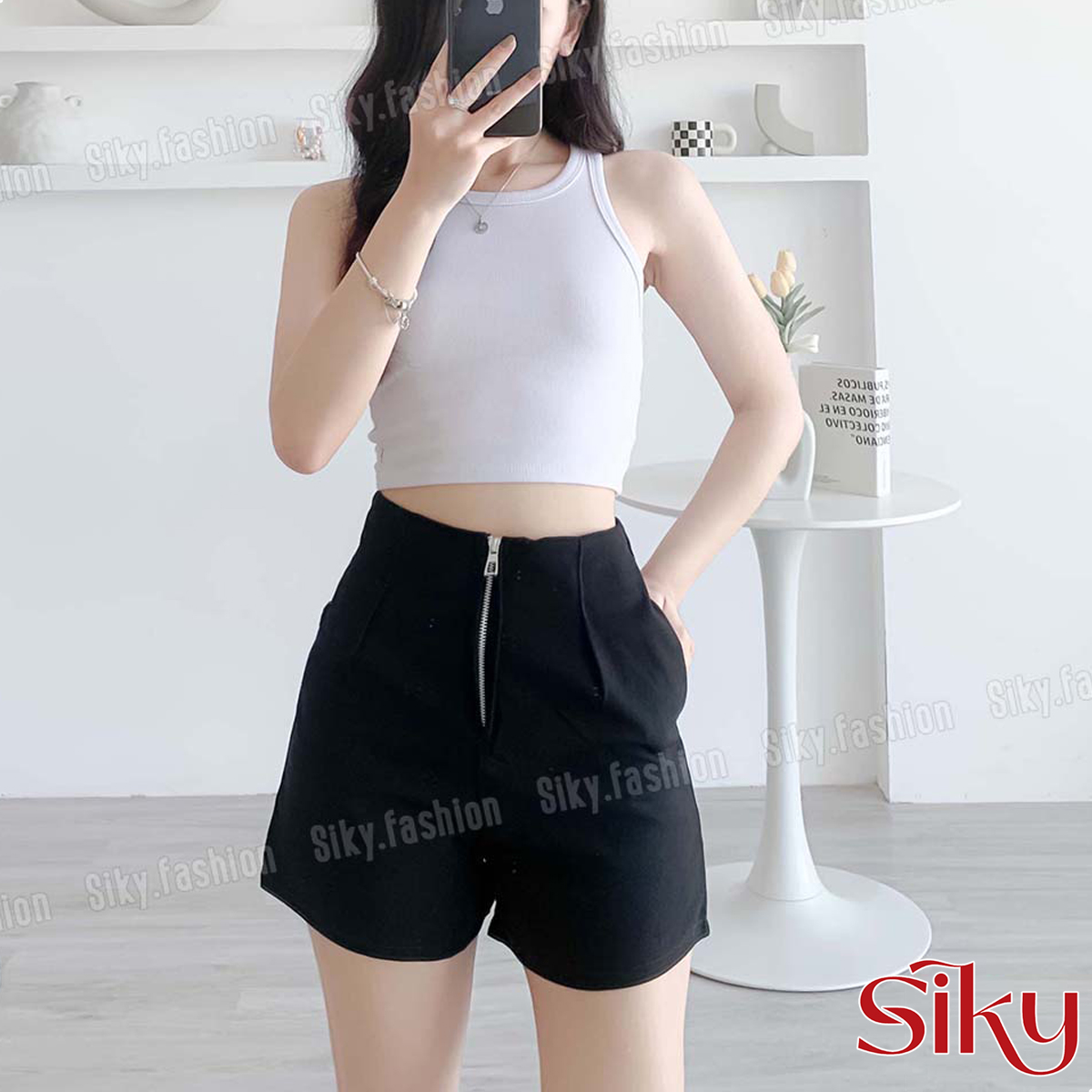 Quần short nữ khoá trước siêu hot - qs04