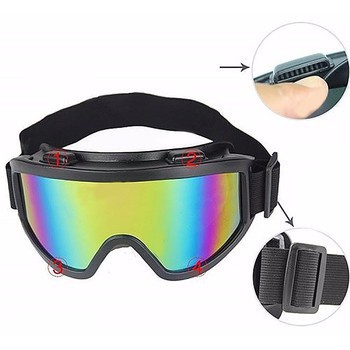 Kính Chống Tia UV500 Gắn Mũ Bảo Hiểm 3/4 - Kính Có Bọc Viền Cao Su, Đeo Kín Mắt, Chống Tia UV Tốt