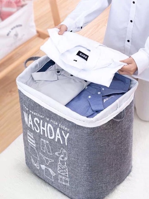 Túi Vải Đựng Quần Áo Chăn Màn Siêu Bền WASHDAY - Túi Đựng Đồ Đa Năng Chịu Được Sức Nặng, Túi Vải Khung Thép, Túi Đựng Chăn Màn