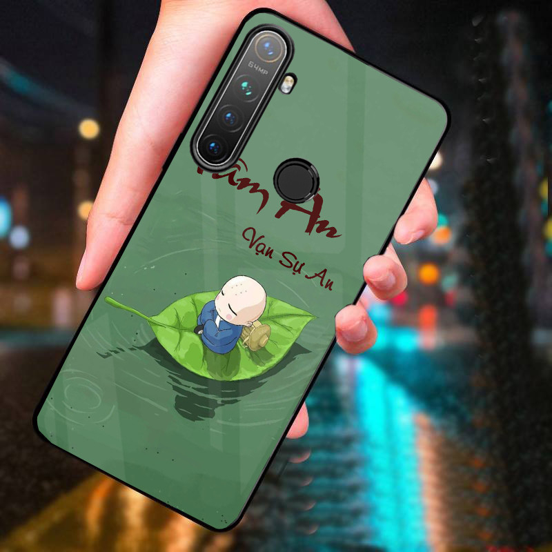 Ốp Lưng REALME Q ,C3, REALME 5,5I,5 PRO,5s, 6i Mặt kính cao cấp, sáng đẹp, Chữ thư pháp