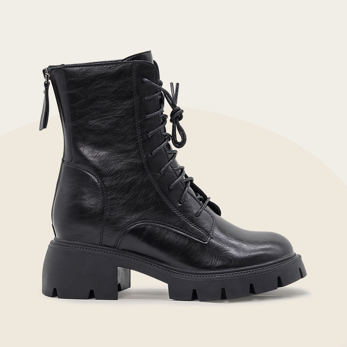 Giày bốt nữ Chelsea Boots đế cao 6p kiểu dáng bốt chiến binh bAimée & bAmor - MS0047
