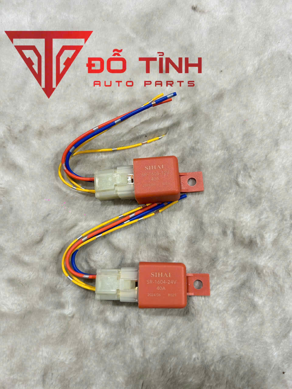 Bộ rơ le 4 chân 12v -24v chống nước. Rơ le dây sihai 40a cao cấp.