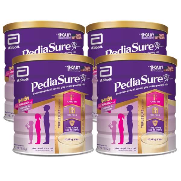 Combo 4 lon pediasure 850g