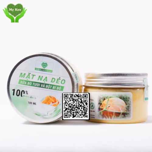 Mặt nạ dẻo bí đỏ sữa bò tươi 100ml mẹ ken