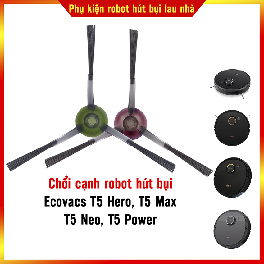 Chổi cạnh robot hút bụi Ecovacs T5 Hero, T5 Max, T5 Neo, T5 Power