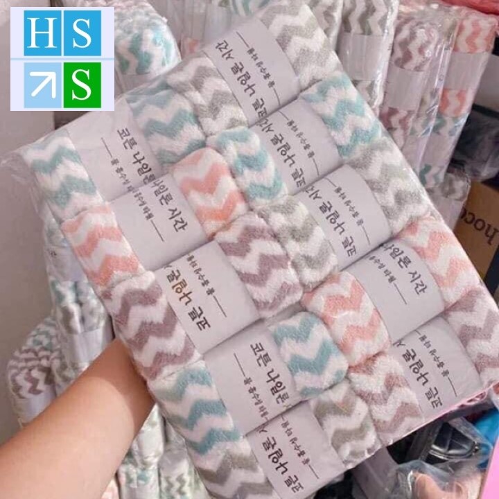 Set 10 cái khăn mặt hàn quốc, khăn lau mặt siêu mềm kt: 30*50cm