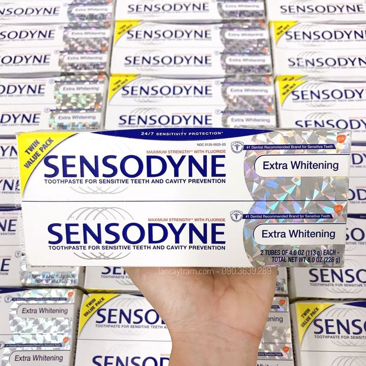 Kem đánh răng sensodyne mỹ whitening repair & protect