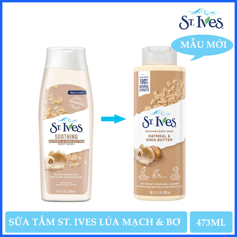 Sữa tắm st.ives yến mạch và bơ 473ml