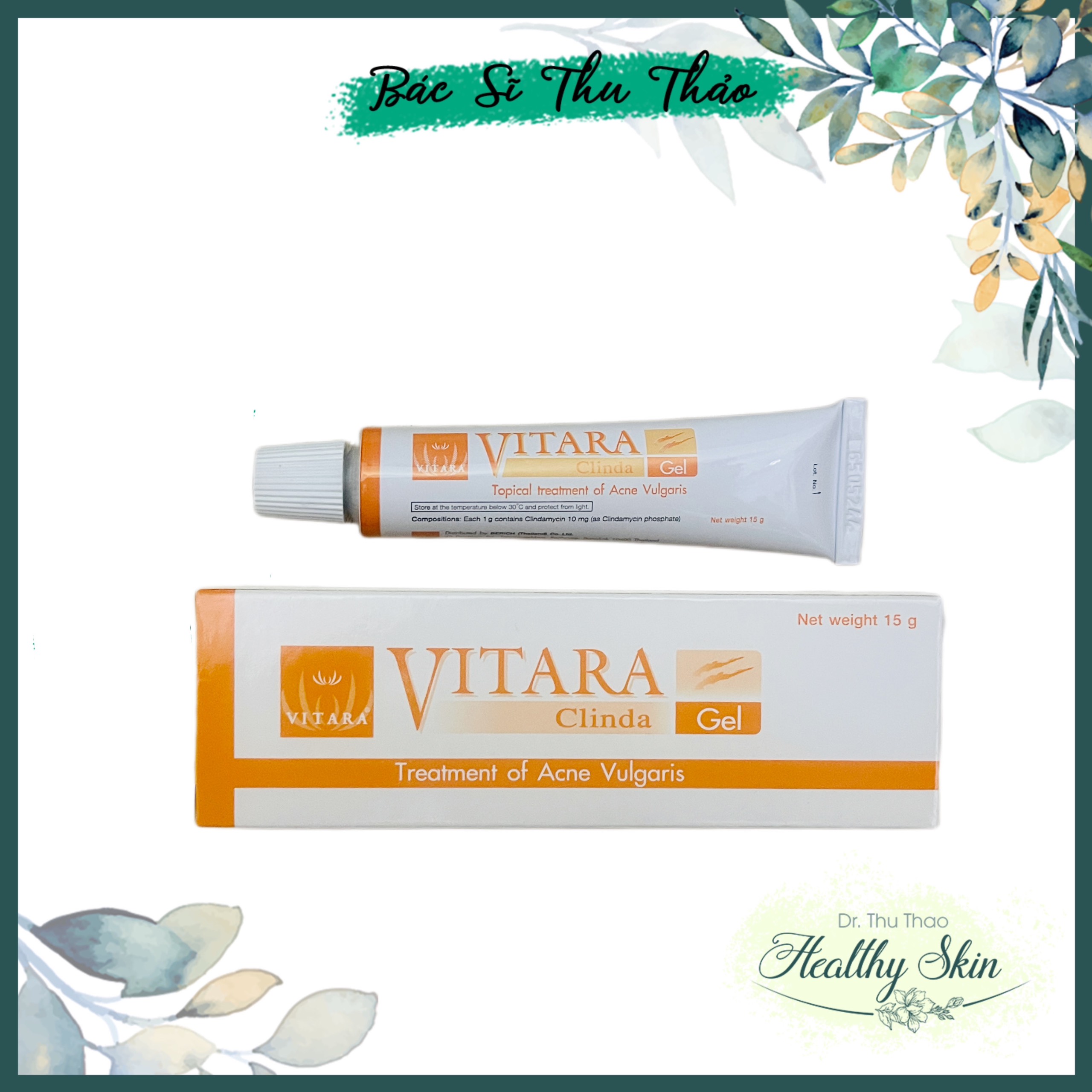 [HCM][15g]KEM CHẤM MỤN VIÊM VITARA CLINDA GEL