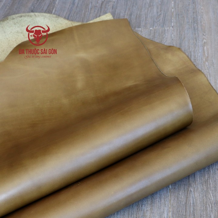 10 Pia da bò pullup cao cấp màu xanh ô liu thương hiệu Da Thuộc Sài Gòn - Cần mua da bò
