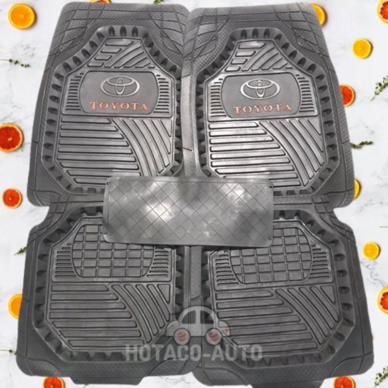 BỘ 5 TẤM THẢM LÓT SÀN Ô TÔ, THẢM SÀN, LÓT CHÂN XE 5 CHỖ, 7 CHỖ CHỐNG TRƯỢT XỊT RỬA NƯỚC CÓ VIỀN HỨNG CÁT VÀ NƯỚC KHÔNG TRÀN RA SÀN