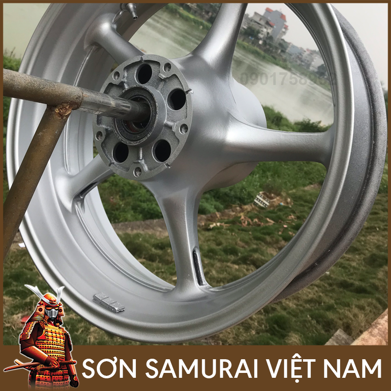 Sơn samurai màu bạc - Combo bạc 124 sơn xịt samurai