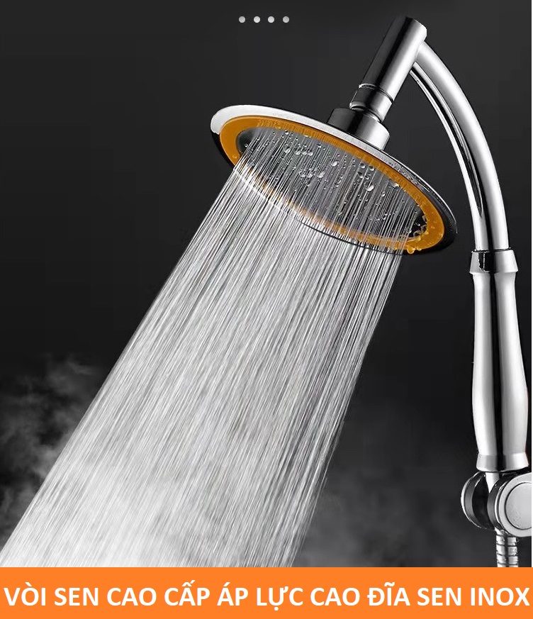 Vòi hoa sen tăng áp loại lớn, mặt bát 15cm, phun áp lực cao tiết kiệm nước