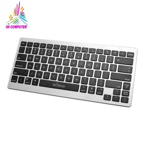 (HCM) Bàn phím không dây Bluetooth BORN B33 - Đen .Siêu Bàn Phím Không Dây Bluetooth 3.0 Cho iPad/iPhone Series/MacBook/Điện Thoại/Máy Tính