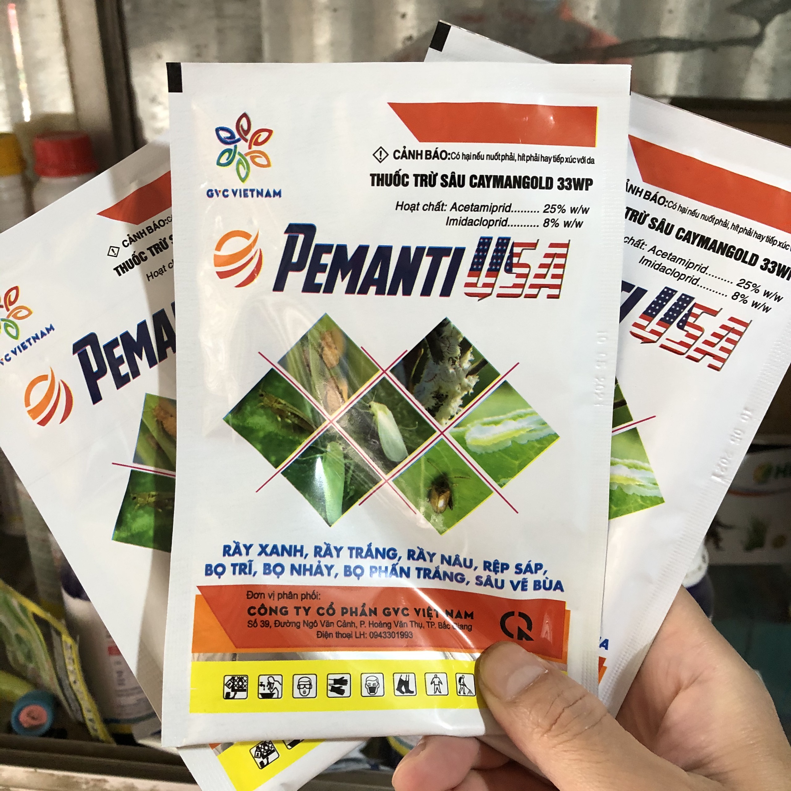 COMBO 10 GÓI DIỆT RẦY RỆP PEMANTI USA 25G; #thuốc trừ rầy xanh, rầy trắng, rầy nâu, rệp sáp, bọ nhảy, bọ phấn trắng trên cây trông; #thuốc trừ rầy rệp