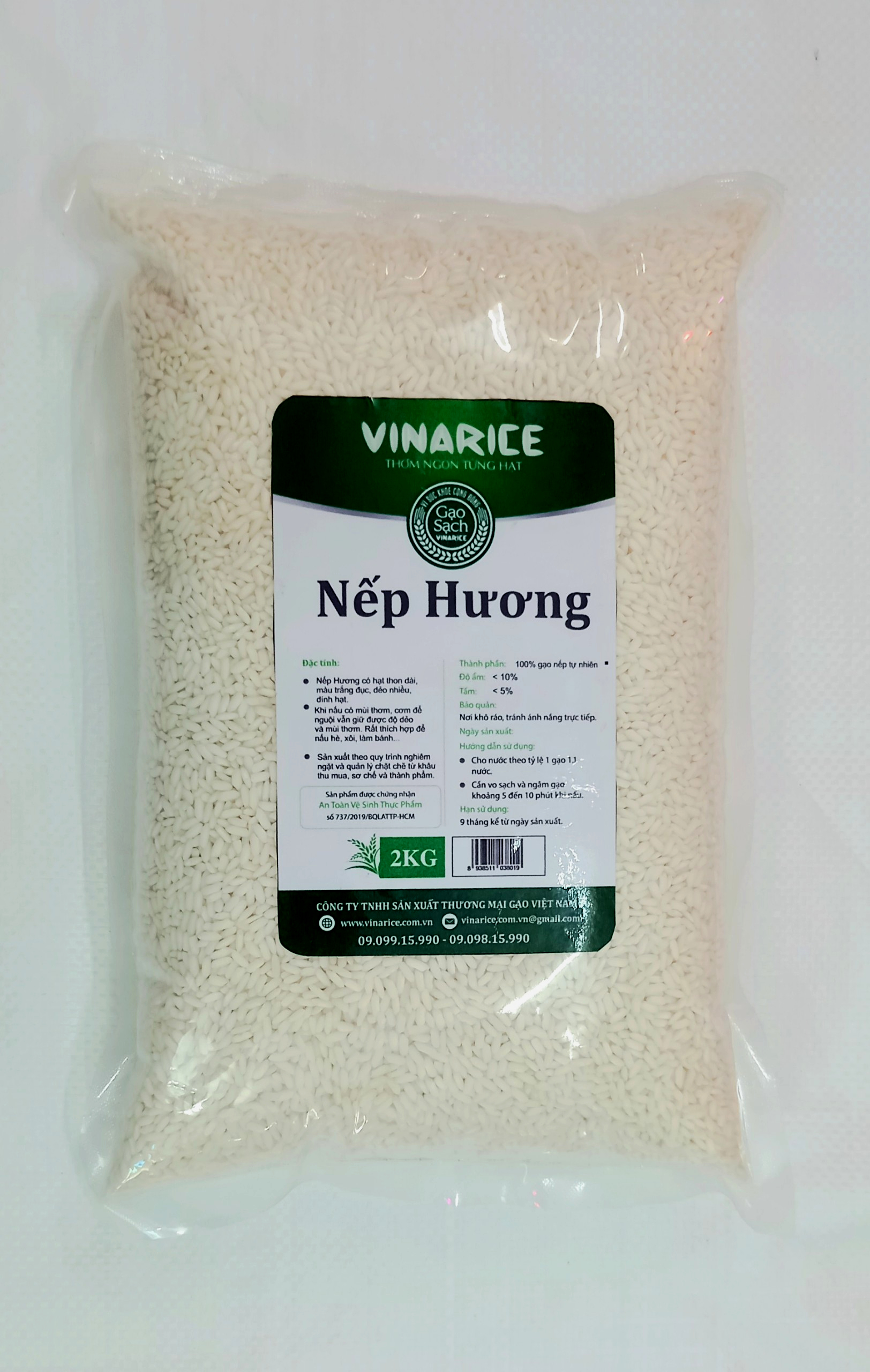 [HCM]Nếp Hương - Túi ép 2kg - nấu xôi làm bánh