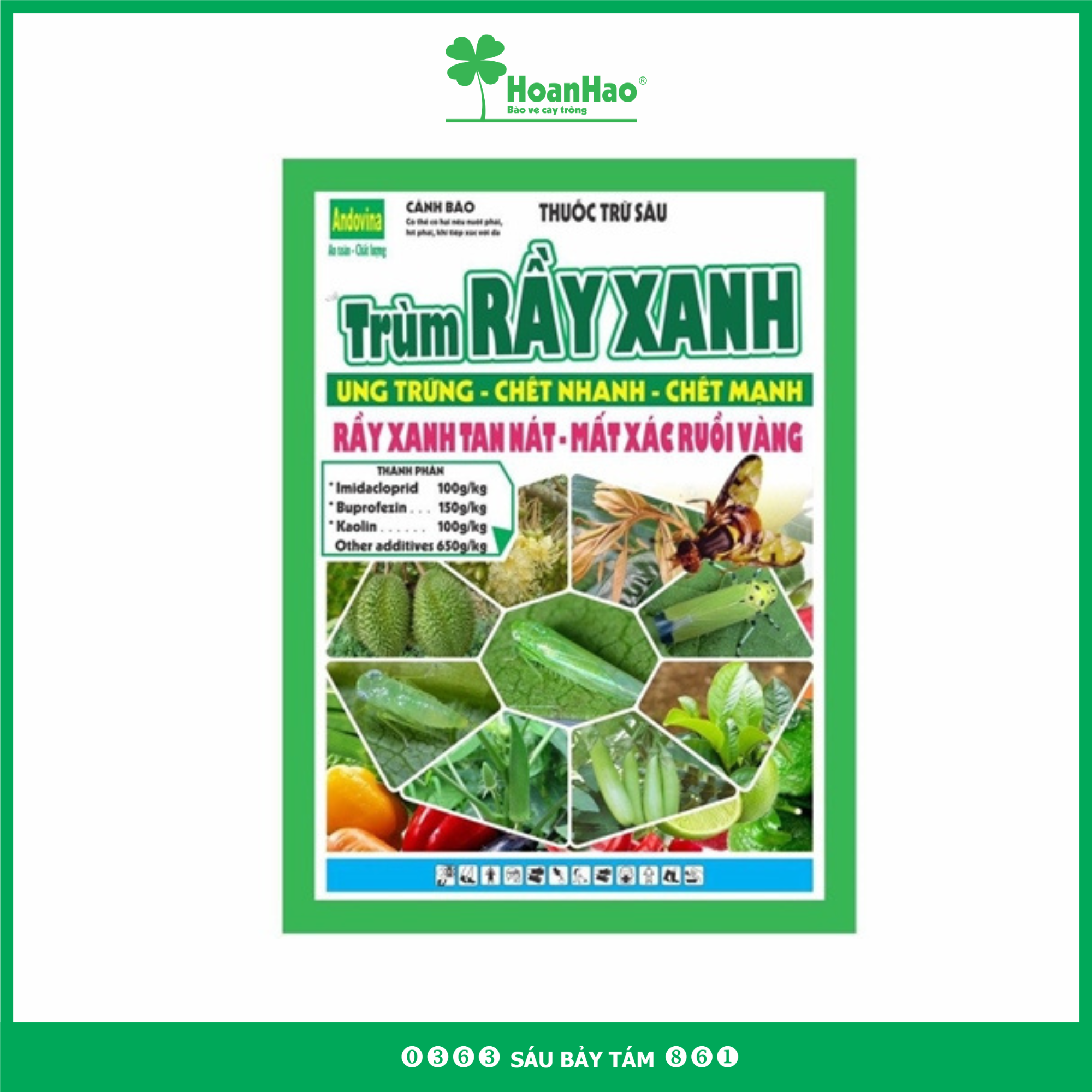Trùm RẦY XANH 80gr - Thuốc trừ RẦY XANH, RẦY PHẤN TRẮNG, RẦY BÔNG XOÀI, BỌ XÍT MUỖI, BỌ TRĨ, BỌ NHẢY