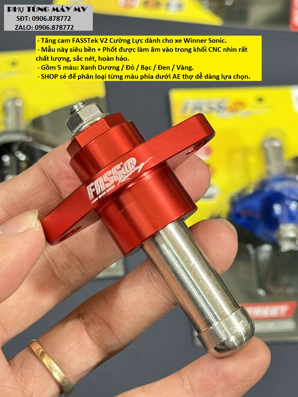 Tăng cam Fasstek V2 CNC siêu bền dành cho xe Winner Sonic