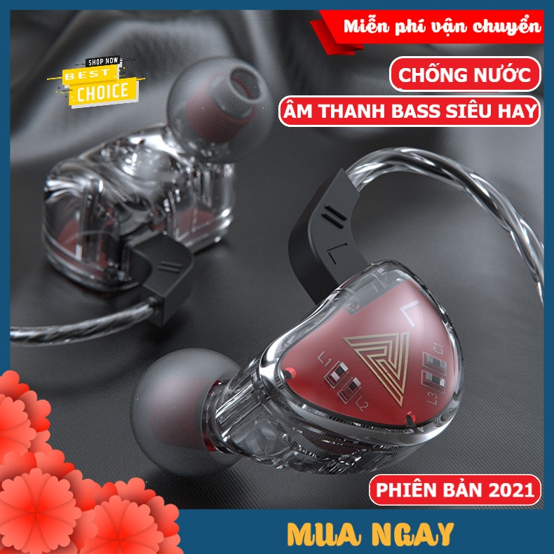 Tai nghe nhét tai chống ồn Extra Bass 2021 QKZ AK9 Premium bản đặc biệt âm thanh khủng có mic đàm thoại chơi game nghe nhạc cực đã tương thích iphone samsung xiaomi oppo kiểu dáng cực đẹp không bị đau tai